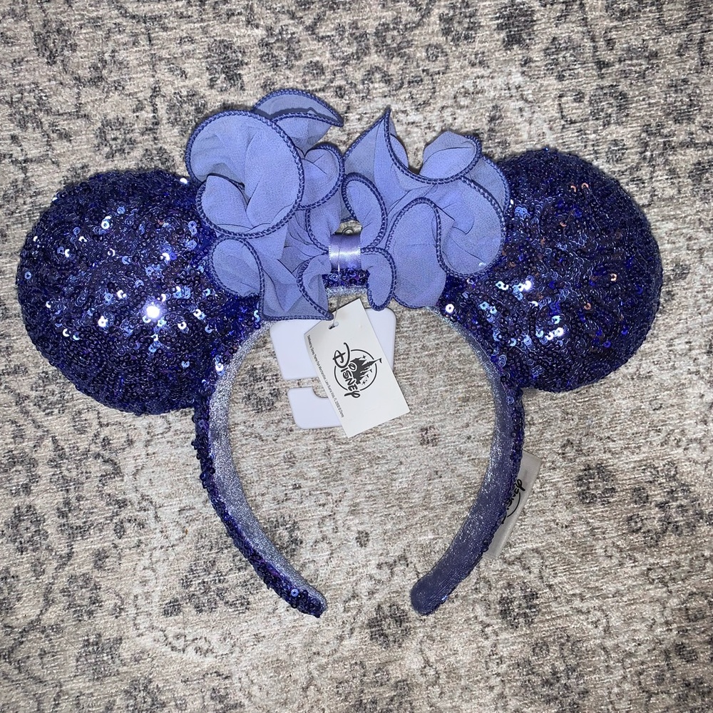 Blue Sequins Minnie Mouse Ears